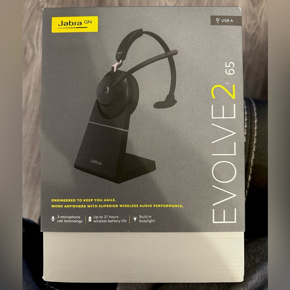 Jabra On-Ear Monaural Sound Isolating Truly Wireless Bluetooth 5.0 Headphone/Mic